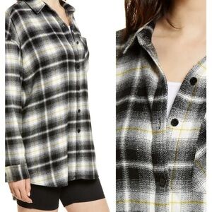 Boyfriend Plaid Button-Up Shirt
BP.